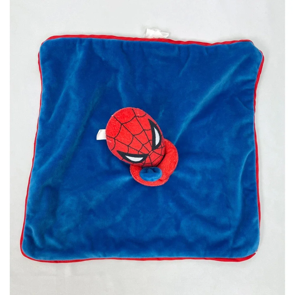 Marvel Spiderman Plush Blue Red Lovey Security Blanket Baby